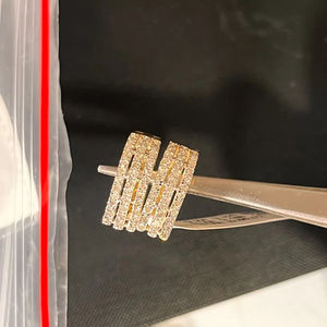 Pendientes de tuerca de diamante blanco natural con joyería fina de oro - Product Image 1