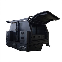 Toldo Rígido Negro de Aleación de Aluminio para Camioneta 4x4 con Cajón de Cocina