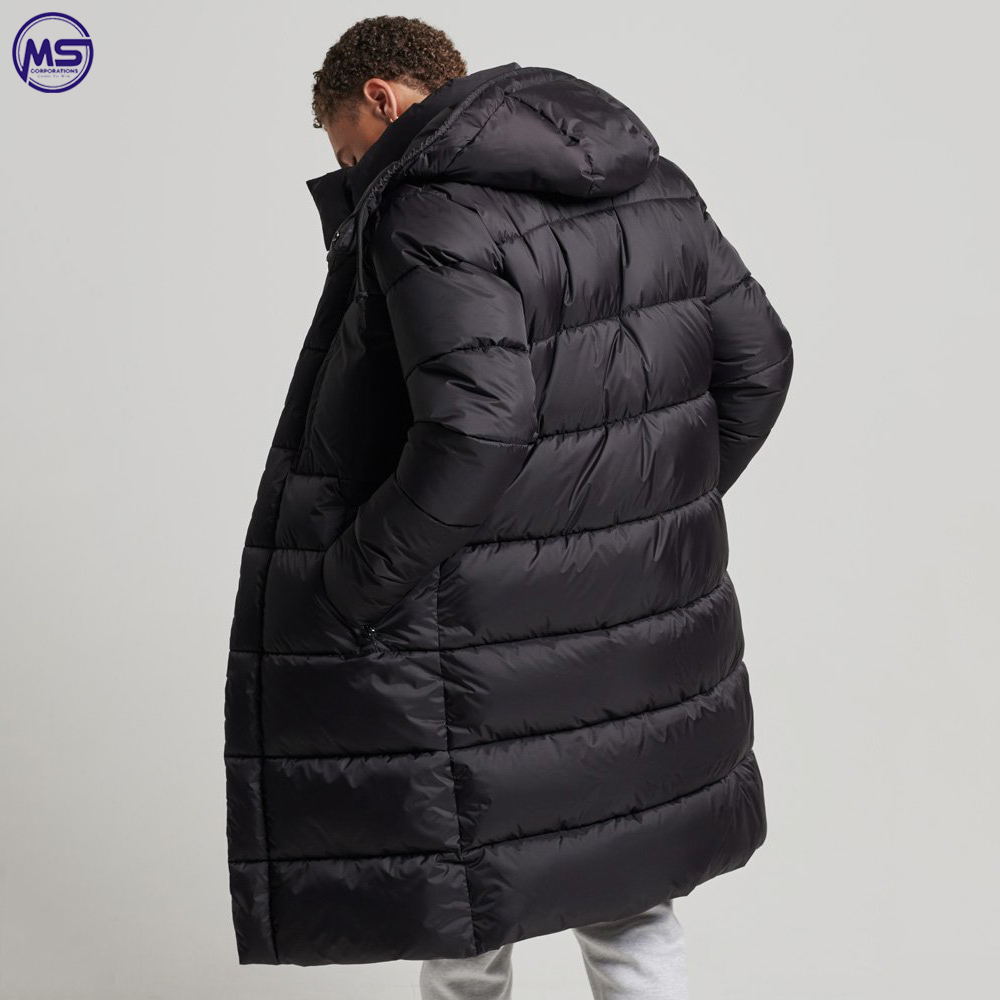 Winter Wear With OEM Soft Best Quality Top Hot Sale Low Price Reflective Design Long Puffer Jacket Men · image 4