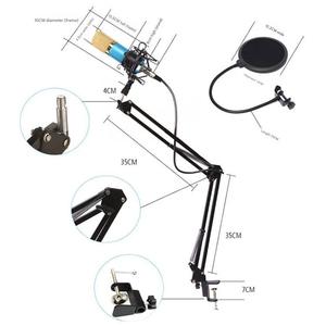 Kit de Micrófono de Condensador Cardioide con Cable, Cancelación de Ruido, Soporte de Brazo Ajustable, Filtro Pop, Conector para Auriculares de 3.5mm, para Escritorio - Product Image 6