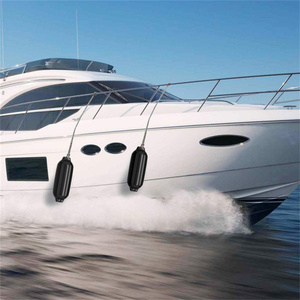 Defensas marinas resistentes a los rayos UV para embarcaciones, paquete de 4, 27 pulgadas, 3 mm, aleación, bisagra de rodamiento negra, manguera - Product Image 4
