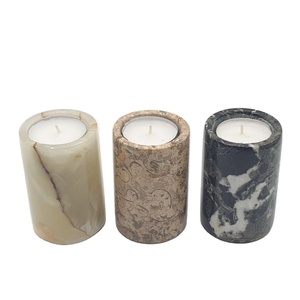 Bougeoir en marbre pour la décoration de la maison conteneur de bougies décoration de table en gros bougeoir en marbre - Product Image 1