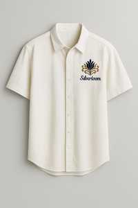 เสื้อเชิ้ตแขนสั้น100% ผู้ชาย, เสื้อเชิ้ตผ้าคอตตอนปักลายเสื้อฤดูร้อนโลโก้ออกแบบได้ตามที่ต้องการ - Product Image 4