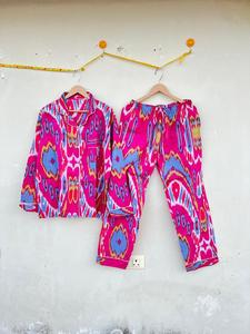 ชุดกลางคืนผ้าคอตตอนเนื้อเรียบพิมพ์ลายดอกไม้สุดพิเศษของผู้หญิงชุดสวมใส่สบายหรูหราสำหรับฤดูใบไม้ผลิฤดูร้อนฤดูใบไม้ร่วง - Product Image 5