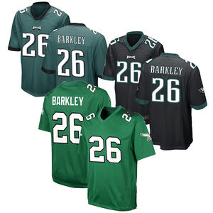 Camiseta de Fútbol Americano para Hombre, Saquon Barkley 26, Blanca, Negra y Verde, Cosida, Tallas S-3XL - Product Image 1