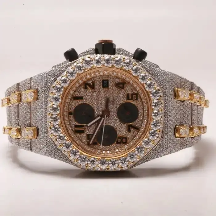 2024 nouveauté VVS Moissanite 30 carats diamant clouté montre automatique unisexe Hip Hop montre à prix compétitif