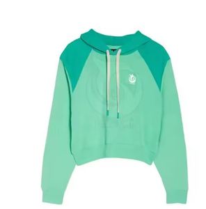 Nouveau style OEM ODM Haut court décontracté avec impression de logo personnalisé Sweat à capuche de haute qualité Sweat-shirts Haut court à capuche pour femmes - Product Image 3