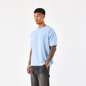 Haute qualité 100% coton lavage à l'acide T-Shirt rétro col rond Style Vintage surdimensionné lourd coupe décontractée impression numérique - Product Image 2