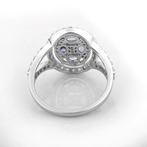Anillos de Plata de Ley 925 de diseñador maravilloso para mujer, venta al por mayor, piedra preciosa de tanzanita auténtica, corte ovalado clásico para bodas - Product Image 3