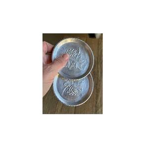 Sous-verre en aluminium, meilleure qualité, design de fleur martelée, revêtement argenté, sous-verre en aluminium - Product Image 2