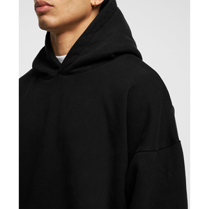 Sweat à capuche d'hiver unisexe personnalisé OEM coupe régulière en coton biologique lourd Boxy Hip Hop pull à épaules tombantes avec fermeture éclair Streetwear - Product Image 3