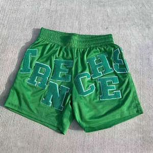 Custom LOGO <b>Men's</b> Street Wear Casual Breathable Canvas Sweat <b>Shorts</b> Plain Dyed Drawstring Cotton <b>Fleece</b> <b>Shorts</b> - Product Image 2