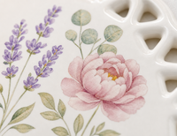 Ornement en céramique ovale personnalisé à motif treillis, résistant aux UV, avec motif par sublimation, pour cadeau de milestone religieux et souvenir précieux