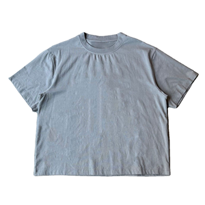 2025 nueva llegada camiseta en blanco Unisex lisa de manga corta personalizada de ajuste holgado impreso Crew Vintage 100% Camiseta de algodón para hombres - Product Image 1