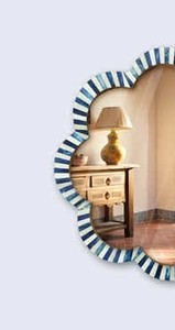 Miroir mural en résine écologique de luxe fait à la main, décoration moderne et élégante pour les maisons, les bureaux, la décoration de mariage - Product Image 4