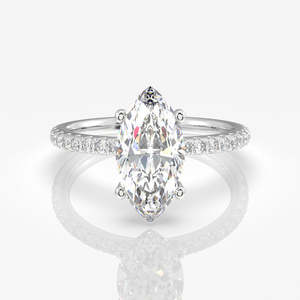แหวนทองคำ 18K ประดับเพชรโมอิสซาไนต์ทรงมาร์คีส์ หรูหราและสง่างาม - Product Image 5