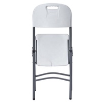 Chaise pliante en plastique robuste, chaise portable blanche moulée par soufflage pour banquets, mariages et événements