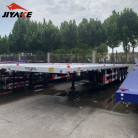 JIYAKE 2/3/4 essieux conteneur à plat Camion de transport lit plat Semi remorque 20 pieds 45 pieds 40 pieds conteneur à plat Semi remorque
