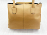 Sac fourre-tout de luxe en cuir véritable de haute qualité avec fermeture éclair, couleur et logo personnalisables, taille OEM/ODM, en polyester, pour le shopping