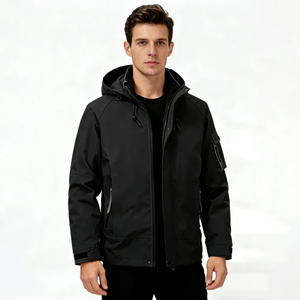 Chaqueta Softshell Impermeable y Cortavientos para Hombre, con Cierre de Cremallera, para Deportes de Invierno y Trabajo al Aire Libre, Cuello Alto - Product Image 4