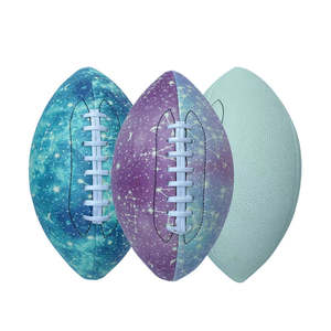 Pelota de fútbol americano de rugby brillante con logotipo personalizado de buena calidad que brilla en la oscuridad - Product Image 2