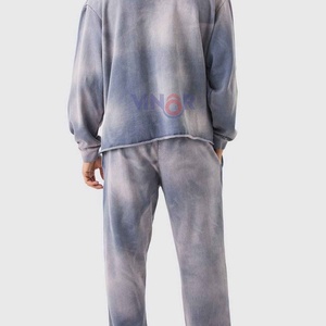 Chándal de Hombre de Alta Calidad con Lavado Ácido, Etiqueta Privada Personalizada, Chándal de Invierno con Capucha, Lavado Ácido Sólido, Cómodo y Suave - Product Image 6