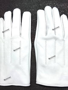 Guantes de Vestir Formales de Cuero Blanco para Hombre, para Ceremonia, Esmoquin, Guardia de Honor, Desfile, Guantes Transpirables con Forro de Nailon para Uso Diario - Product Image 2