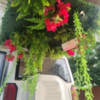 KEWEI 711 Mur végétal artificiel de haute qualité, décoration murale en herbe de bougainvillier, décoration de plafond, décoration de plantes fougères