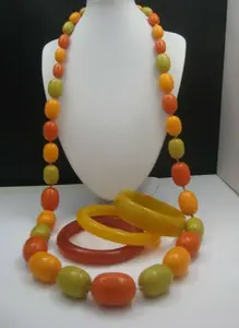 Collier de chapelet de perles en résine bleu catholique fait à la main avec mini croix en laiton chapelets en gros - Product Image 3