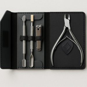 Factory Wholesale 4pcs Cuticle Trimmer Set - Nail Care Polish Cleaning, Essential Manicure, Pedicure Kit (Double <b>Edge</b> Kit) - Product Image 1