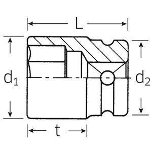 Clés à douille Stahlwille IMPACT polies 1/2'' pour tournevis - Product Image 2
