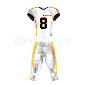 Uniforme de fútbol americano para hombre-Equipo deportivo personalizable de manga corta de poliéster 100% con logotipo y diseño personalizados - Product Image 1