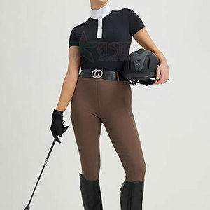 Chemise d'équitation pour femmes, boutons recouverts, couleur personnalisable, logo, imperméable, coupe-vent, spandex/polyester 2026 - Product Image 4