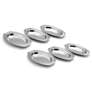 Plateau ovale en acier inoxydable, plat à poisson ovale, assiette à poisson en acier inoxydable, plateau de service en métal pour cuisson à la vapeur, vente en gros - Product Image 1