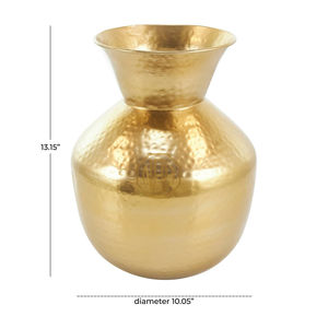 แจกันตกแต่งลายด่างโลหะสีทองพร้อมร่องสุดหรูแจกันดอกไม้สไตล์โมเดิร์นสำหรับห้องนั่งเล่นโรงแรมงานแต่งงาน - Product Image 6