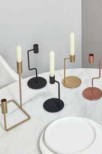 Pièce maîtresse de bougeoir moderne en métal pour les mariages fêtes style intérieur de la maison restaurants cafés et bureaux de luxe - Product Image 2