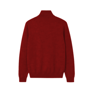 Suéter de Punto con Cierre Completo para Hombre, Cuello Alto, Chaqueta Casual de Invierno, 100% Algodón, Transpirable, con Logotipo Frontal - Product Image 6