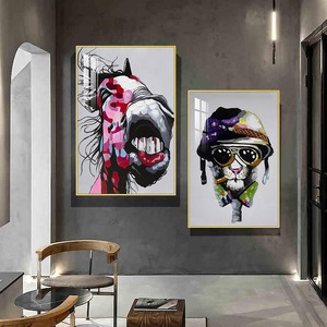 ภาพพิมพ์บนผ้าใบลายการ์ตูนสัตว์สมัยใหม่พร้อมกรอบตกแต่งบ้าน - Product Image 2