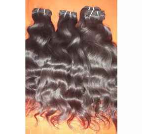 Cabello ondulado crudo indio de fábrica, extensiones de cabello tejido de Trama humana, cutículas, la mejor calidad, precio más barato - Product Image 6