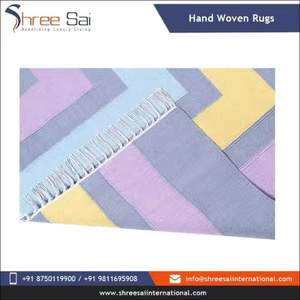 Vente chaude coton naturel plat tissage tapis réversible écologique Dhurrie pour les acheteurs conscients à la recherche de vert décor à la maison - Product Image 3