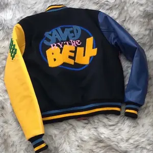 แจ็กเก็ตเบสบอลแบบเลตเตอร์แมนสำหรับผู้ใหญ่และวัยรุ่นแจ็กเก็ตทีมบางสีใหม่ - Product Image 5