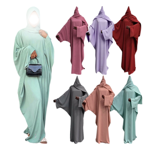 Haute qualité traditionnel élégant musulman Abaya vêtements islamiques femmes Simple naturel modeste robe pour Abaya ensemble - Product Image 3