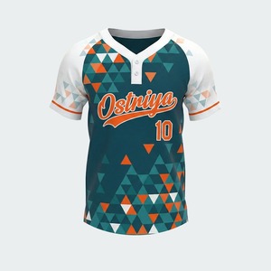 Camisetas de Béisbol Personalizadas de Dos Botones, Transpirables, con Logotipo Termotransferible en la Parte Delantera, Servicio OEM para Uniformes de Béisbol/Sóftbol - Product Image 6