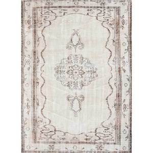 Tapis en laine noué à la main doré vintage, grand tapis de salon rectangulaire à motifs abstraits, fait main pour usage domestique - Product Image 1