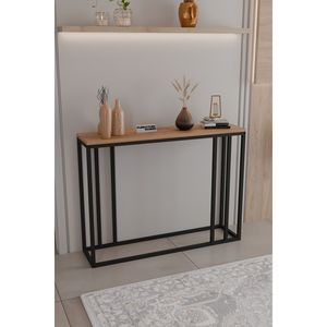 Console de commode élégante de 100 cm en métal avec étagère décorative au design élégant Console de commode - Product Image 6