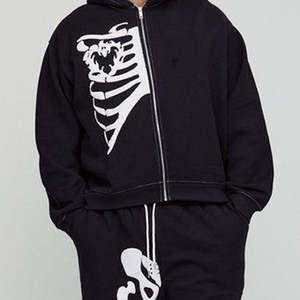 Chándal Deportivo de Algodón para Hombre, Corte Ajustado, con Capucha y Estampado en Relieve, Diseño Sólido, Casual, Bordado, para Invierno, en Oferta - Product Image 3