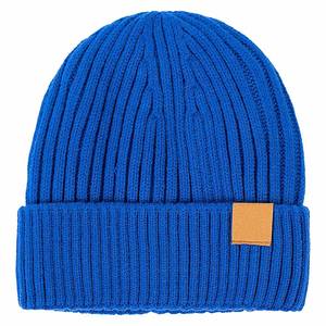 Bonnets pour garçons et femmes en tissu de laine Vêtements d'hiver Couleur bleue Bonnets élégants - Product Image 5