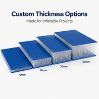 Tissu PVC à double paroi avec technologie Drop-Stitch pour jouets aquatiques gonflables, pontons flottants et tapis de gym