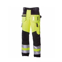 Pantalon de travail Cargo réfléchissant de sécurité de couleur multi-poches pour hommes avertissement de travail personnalisé 2025 pantalons de sécurité pour hommes