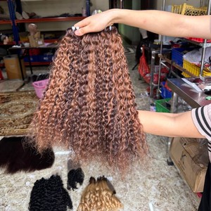 Tendance chaude de haute qualité paquets de cheveux bruts vietnamiens ensemble de fermeture vague soyeuse boucles italiennes vague soyeuse extensions de cheveux italiens - Product Image 3